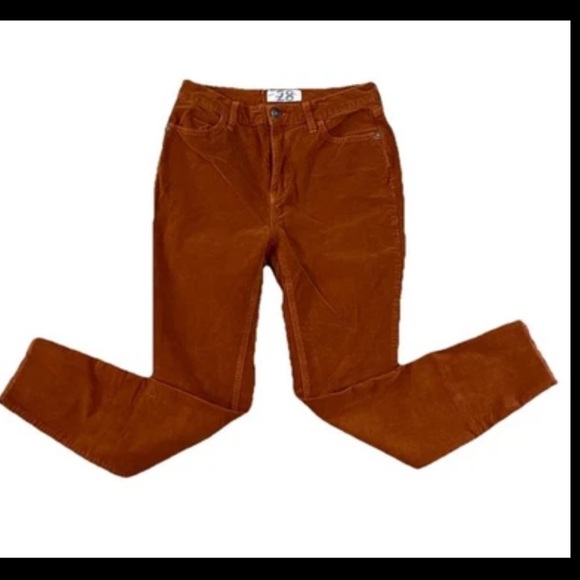 We the Free Rust Corduroy Raw Hem Skinny High Rise 28 - Picture 1 of 4